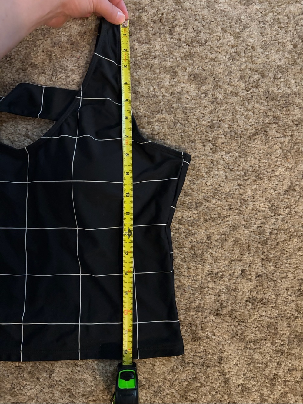 Janela Bay Windowpane Tankini Swim Top XL - Picture 9 of 9